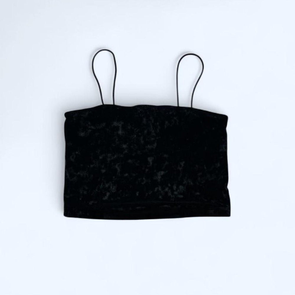 Black velvet crop top size XS by Aeropostale